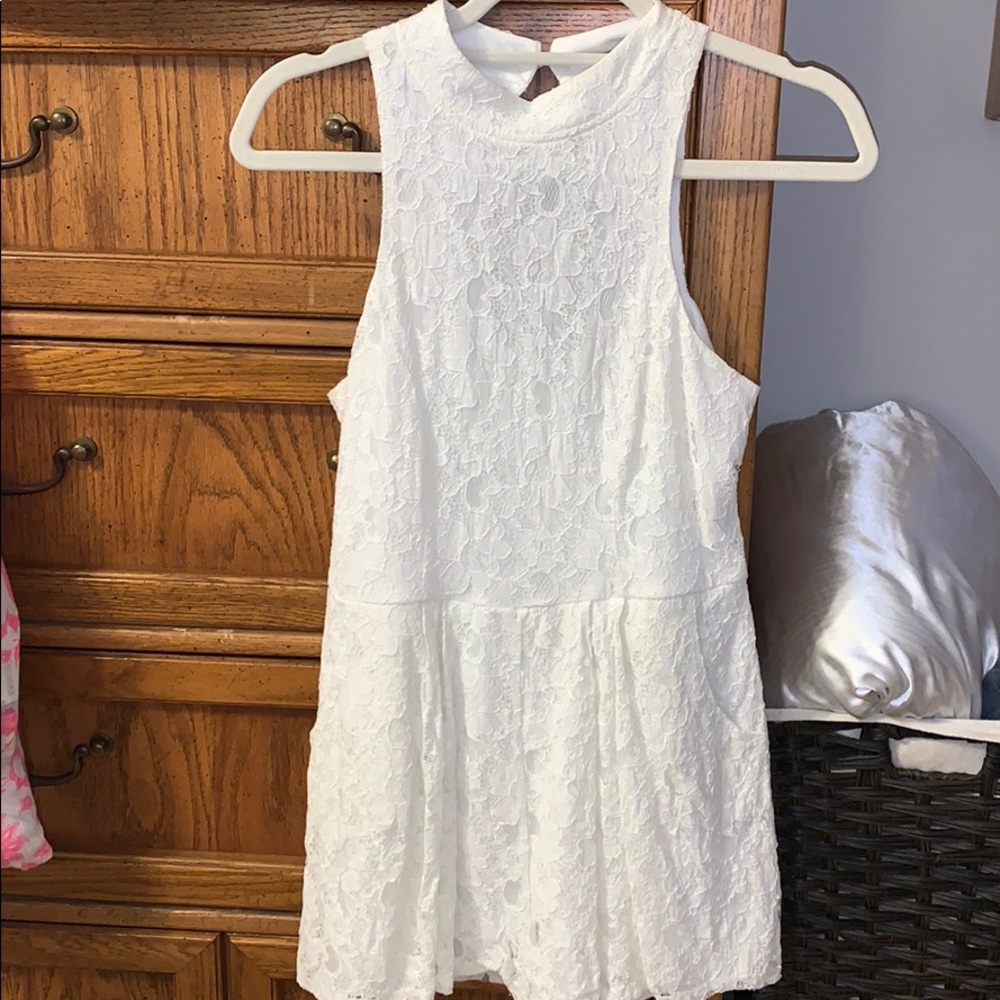White lace romper